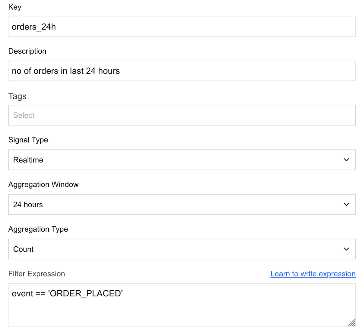 no of orders in last 24 hours